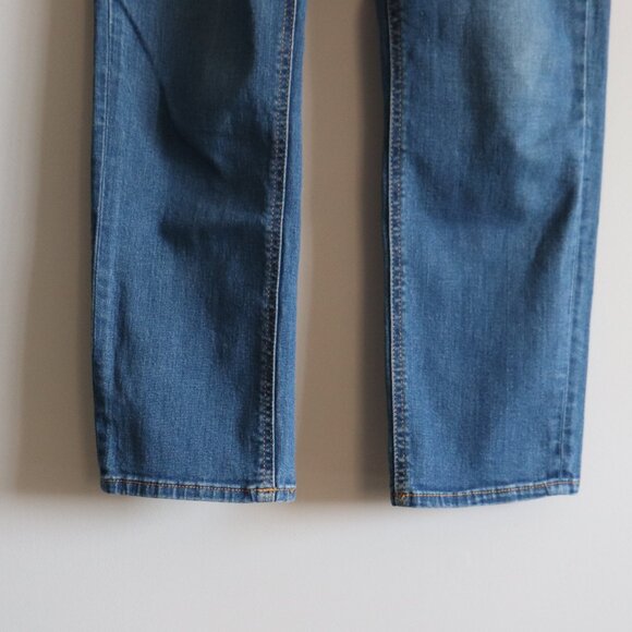 Oak + Fort Women's Sz XS Blue Light Wash Stretch High Rise Straight Leg Jeans - Picture 8 of 10